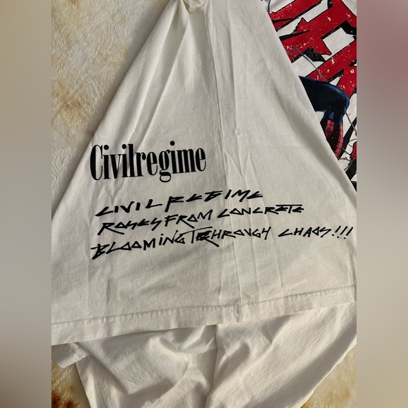 SPIDERMAN WEBS 199X OVERSIZED TEE IN VINTAGE WHITE (L) - Picture 2 of 6